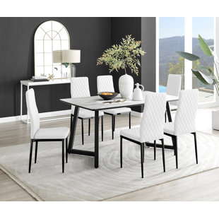 6 seater marble online top dining table